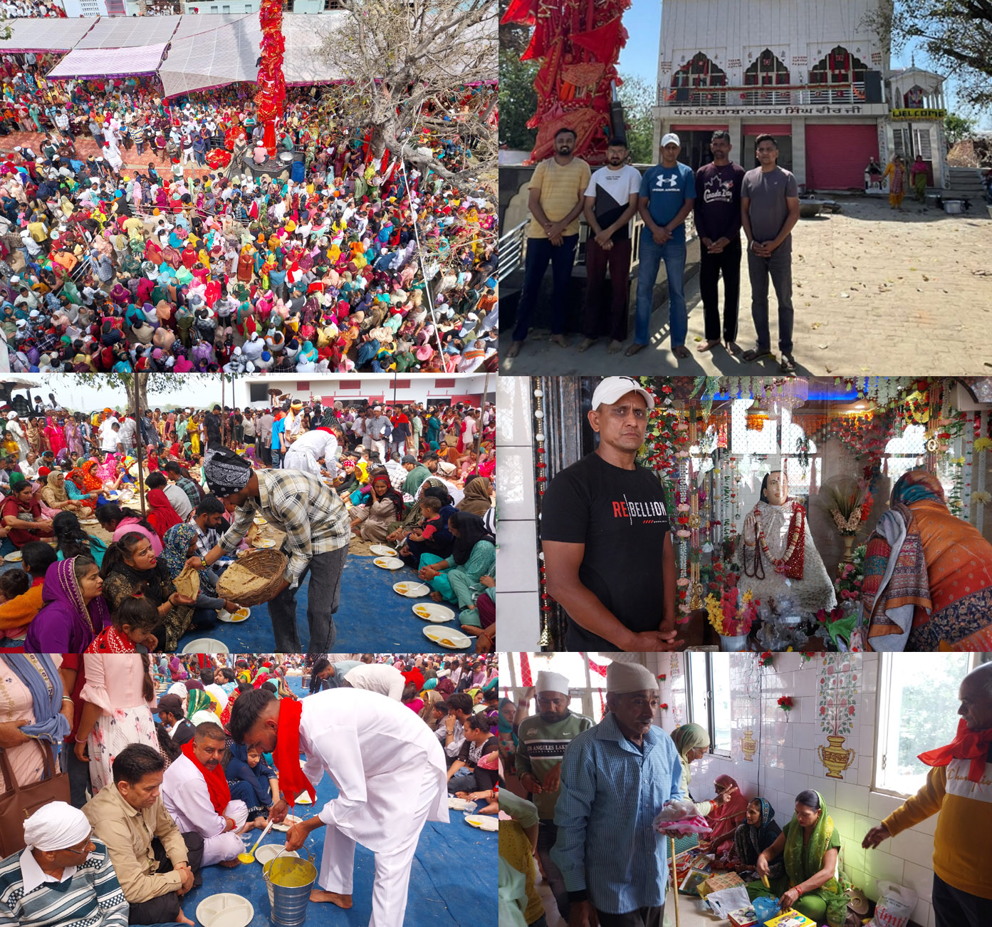 बाबा नाहर सिंह जी मंदिर, कोट में हजारों श्रद्धालुओं की उपस्थिति में 35वां वार्षिक ध्वजारोहण